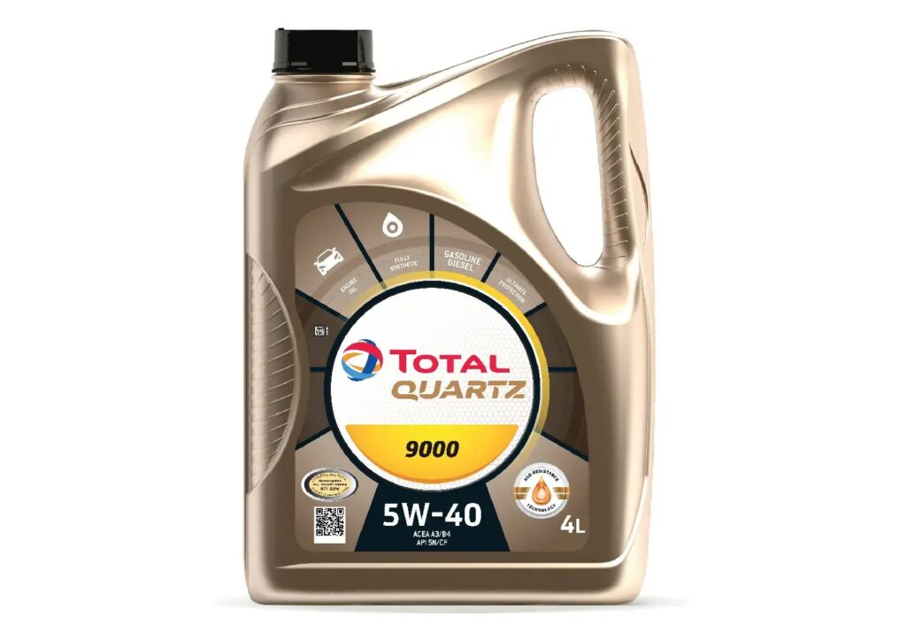 روغن موتور توتال کوارتز 9000 5W-40 تمام‌سینتتیک حجم 4 لیتر — مناسب خودروهای چینی